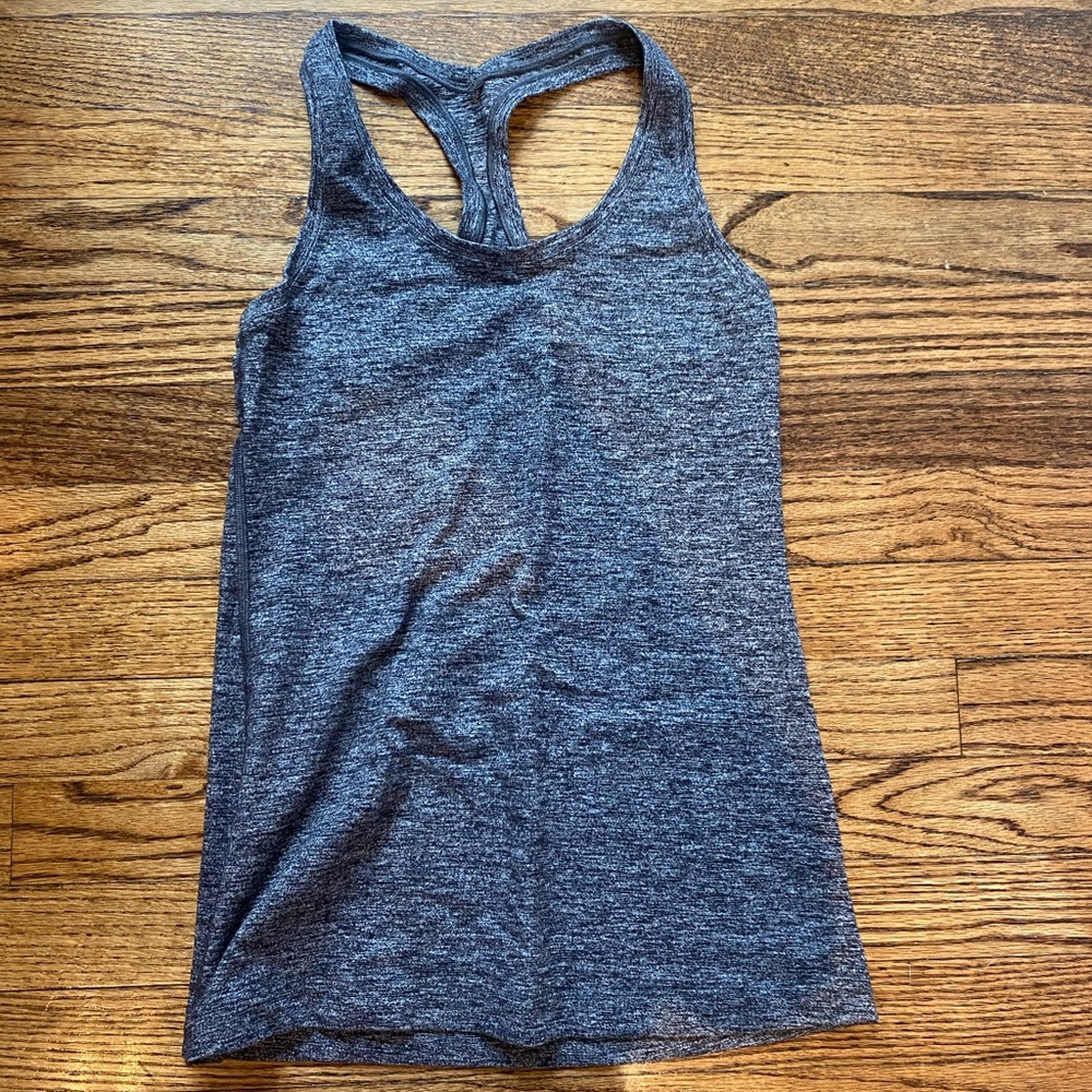 Heather gray racerback